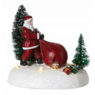 Santa's Snagged Bag Dilemma -Battery Operated- Not Included - h10.5cm